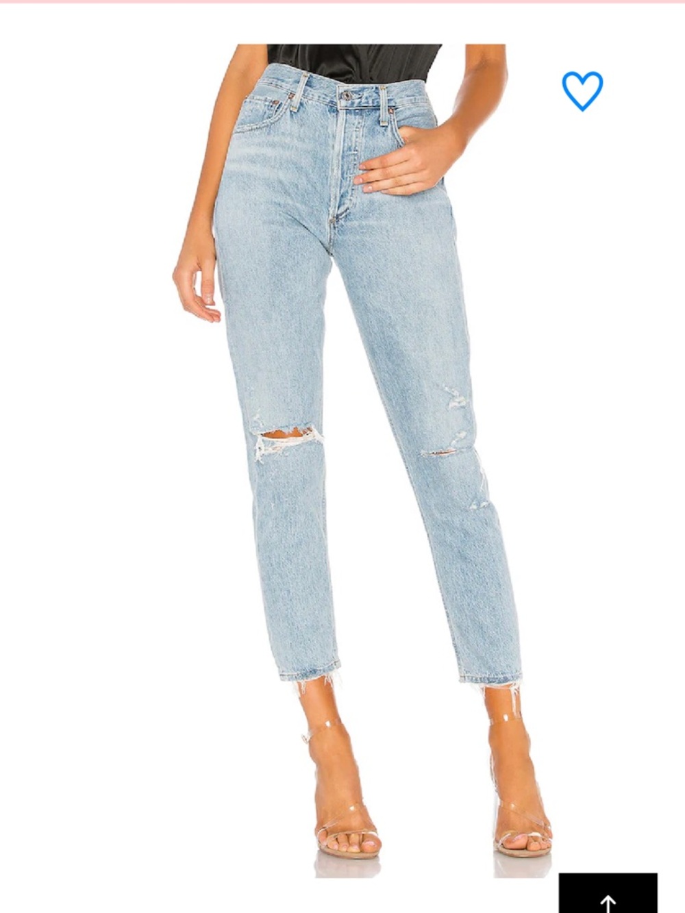 Agolde Jamie high rise jeans in SHAKEDOWN